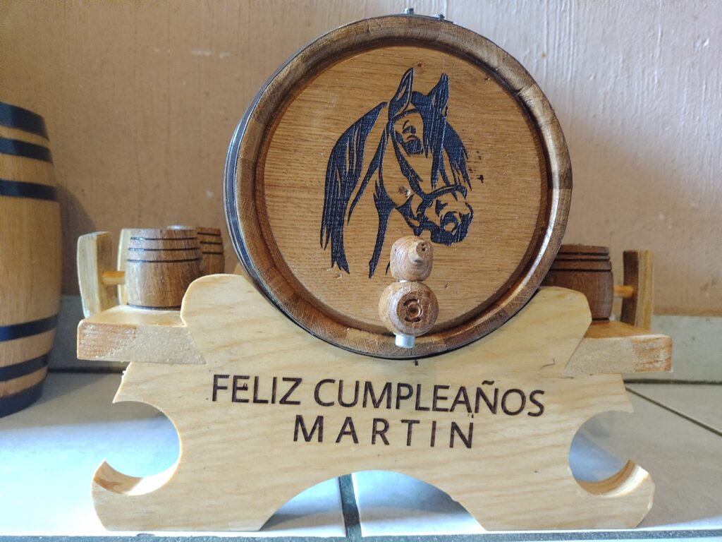 barril con shot, personalizado